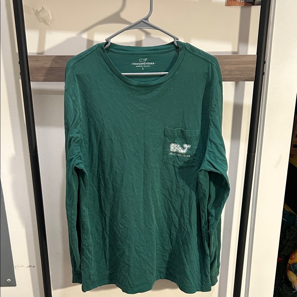 Vineyard Vines Men's Green Long Sleeve Tee